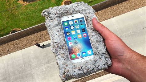 iphone drop test gizmoslip|Can Concrete Protect iPhone 6s From a 100 FT Drop Test.